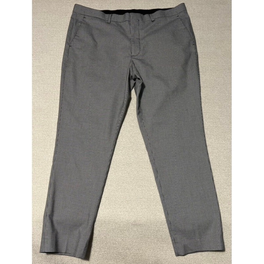EXPRESS Men's Dress Pants Slim-Fit Black &‎ White Pattern Houndstooth 36x30